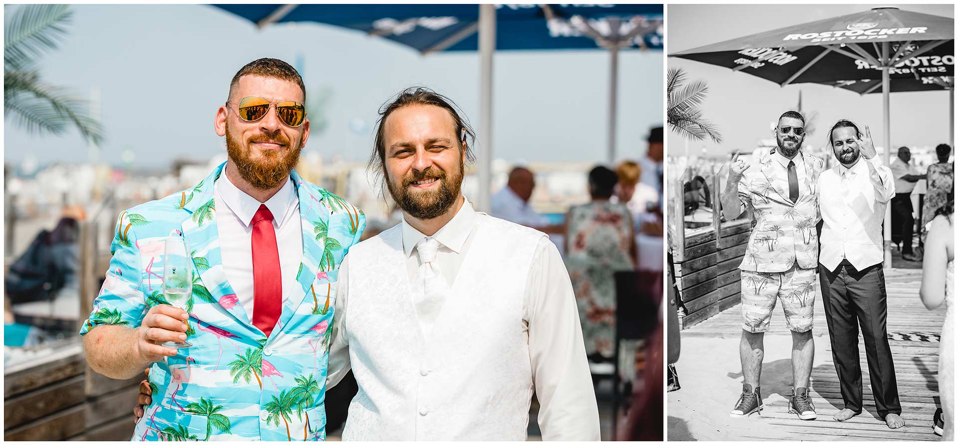 Braeutigam-zusammen-mi- Bruder-der-Braut-Hochzeit-am-Strand-Hochzeitsfotograf-Warnemuende-Hochzeitsfotograf-Rostock-Hochzeitsfotograf-Ostseebad-Warnemuende